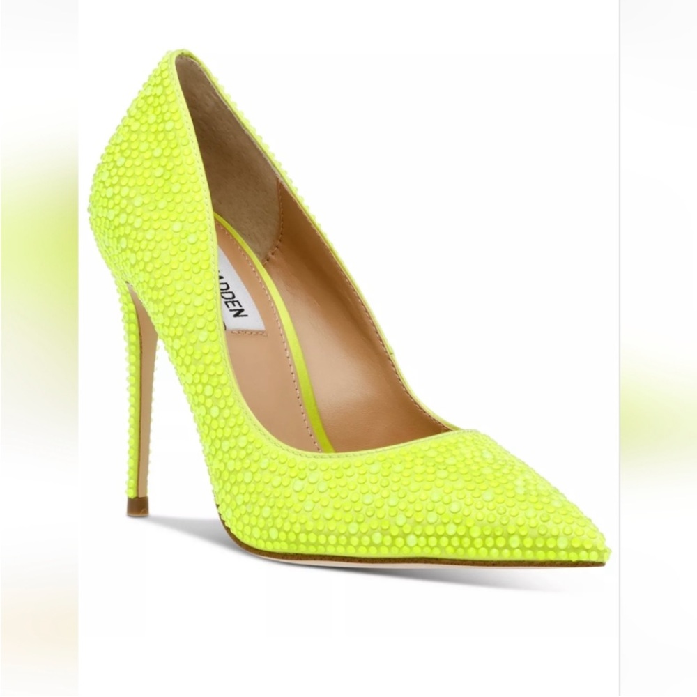 Steve Madden Daisie Citron Rhinestone Stiletto Heels Size 5.5